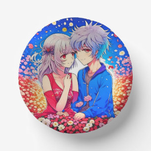 Anime Theme Valentijnsdag Party Papieren Kommen