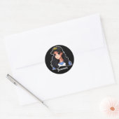 Anime Tiener Meisje Gepersonaliseerd Ronde Sticker (Envelop)
