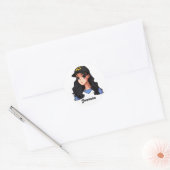 Anime Tiener Meisje Gepersonaliseerd Ronde Sticker (Envelop)