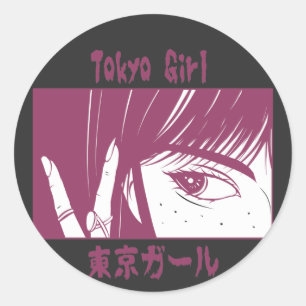 Anime Tokyo Girl Ronde Sticker