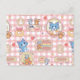 Anime Tom en Jerry Bakery Patroon Briefkaart