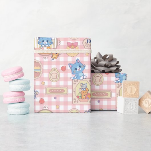 Anime Tom en Jerry Bakery Patroon Cadeaupapier (Baby Shower)