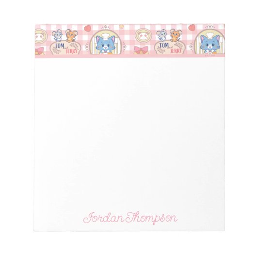 Anime Tom en Jerry Bakery Patroon Notitieblok (Voorkant)