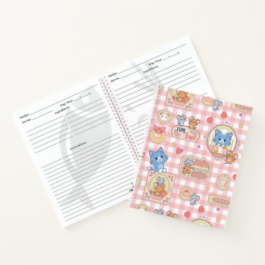 Anime Tom en Jerry Bakery Patroon Notitieboek (Binnen)