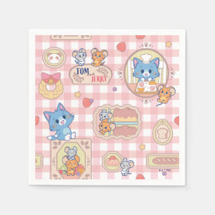Anime Tom en Jerry Bakery Patroon Servet