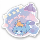 Anime Tom en Jerry Dreamy Nights Sticker (Voorkant)