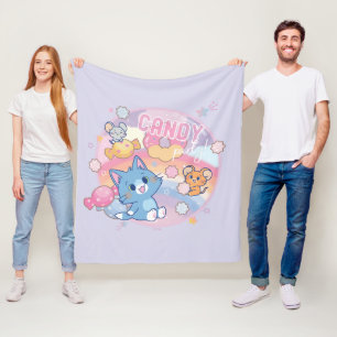 Anime Tom en Jerry Snoep Party Fleece Deken