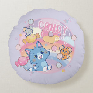Anime Tom en Jerry Snoep Party Rond Kussen