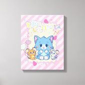 Anime Tom en Jerry Strawberry Fun Canvas Afdruk (Voorkant)