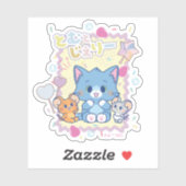 Anime Tom en Jerry Strawberry Fun Sticker (Vel)