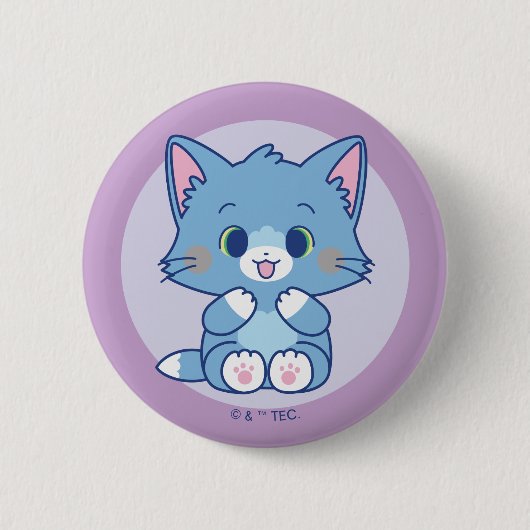 Anime Tom en Jerry - Tom Ronde Button 5,7 Cm (Voorkant)