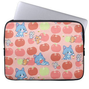Anime Tom, Jerry en Tuffy Apple Patroon Laptop Sleeve