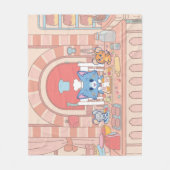 Anime Tom, Jerry en Tuffy Bakery Fleece Deken (Voorkant)