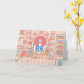 Anime Tom, Jerry en Tuffy Bakery Kaart (Gele Bloem)