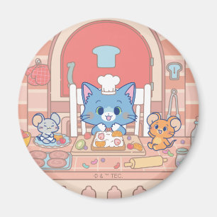 Anime Tom, Jerry en Tuffy Bakery Magneet