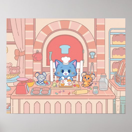 Anime Tom, Jerry en Tuffy Bakery Poster (Voorkant)