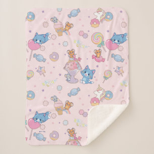 Anime Tom, Jerry en Tuffy Candyland Patroon Sherpa Deken