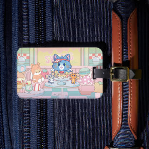 Anime Tom, Jerry en Tuffy Dessert Parlor Bagagelabel
