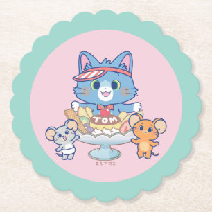 Anime Tom, Jerry en Tuffy Dessert Parlor Kartonnen Onderzetters