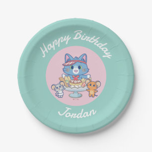 Anime Tom, Jerry en Tuffy Dessert Parlor Papieren Bordje