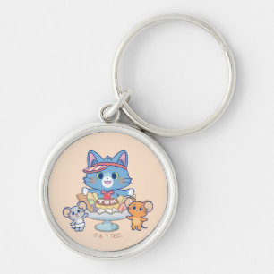Anime Tom, Jerry en Tuffy Dessert Parlor Sleutelhanger