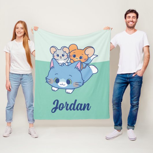 Anime Tom, Jerry en Tuffy Fleece Deken (In situ)