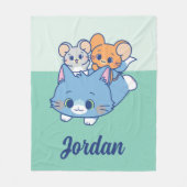 Anime Tom, Jerry en Tuffy Fleece Deken (Voorkant)