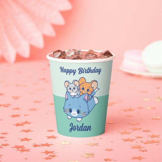 Anime Tom, Jerry en Tuffy Papieren Bekers (Insitu)