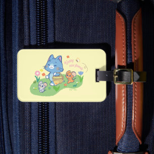 Anime Tom, Jerry en Tuffy Picnic Bagagelabel