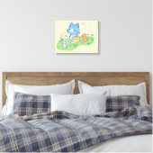 Anime Tom, Jerry en Tuffy Picnic Canvas Afdruk (Insitu (Slaapkamer))