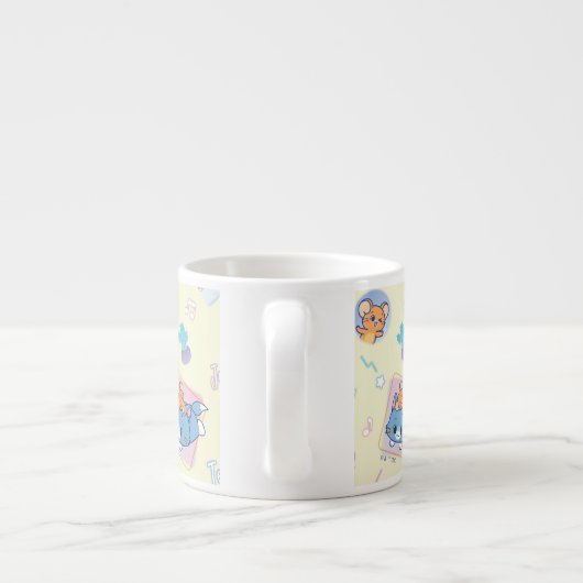 Anime Tom, Jerry, en Tuffy Playtime Pattern Espresso Kop (Achterkant)