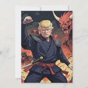 Anime Trump - vuist omhoog Kaart