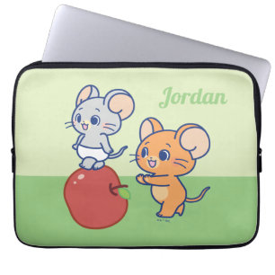 Anime Tuffy en Jerry Apple aan het rollen Laptop Sleeve