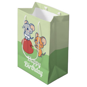 Anime Tuffy en Jerry Apple aan het rollen Medium Cadeauzakje