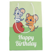 Anime Tuffy en Jerry Apple aan het rollen Medium Cadeauzakje (Voorkant)