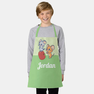 Anime Tuffy en Jerry Apple aan het rollen Schort