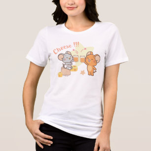 Anime Tuffy en Jerry Cheers voor kaas Tri-Blend Shirt