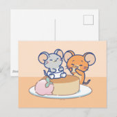 Anime Tuffy en Jerry Cheesecake Briefkaart (Voorkant / Achterkant)