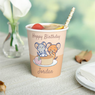 Anime Tuffy en Jerry Cheesecake Papieren Bekers