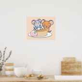 Anime Tuffy en Jerry Cheesecake Poster (Keuken)