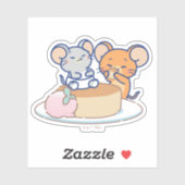 Anime Tuffy en Jerry Cheesecake Sticker (Vel)