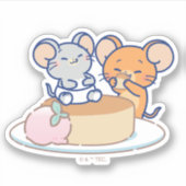Anime Tuffy en Jerry Cheesecake Sticker (Voorkant)