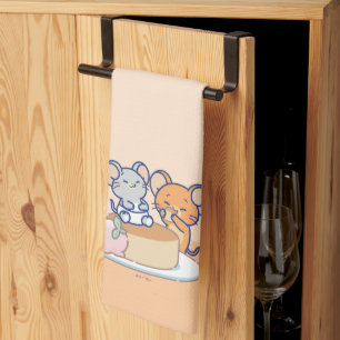 Anime Tuffy en Jerry Cheesecake Theedoek