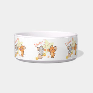 Anime Tuffy en Jerry proost op kaas Voerbakje