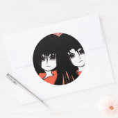 Anime Twins Ronde Sticker (Envelop)