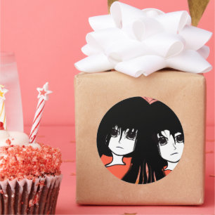 Anime Twins Ronde Sticker