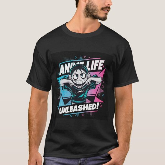 Anime Unleashed grafisch T-shirt (Voorkant)