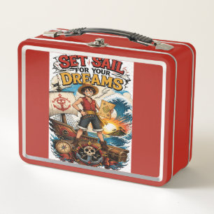 Anime Vaar Uit Naar Droom Metal Lunch Box - Rood M