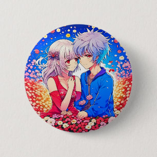 Anime Valentijnsdagfeest Ronde Button 5,7 Cm