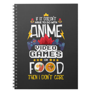 Anime Video Game Food Gamer Nerd Gaming Controller Notitieboek